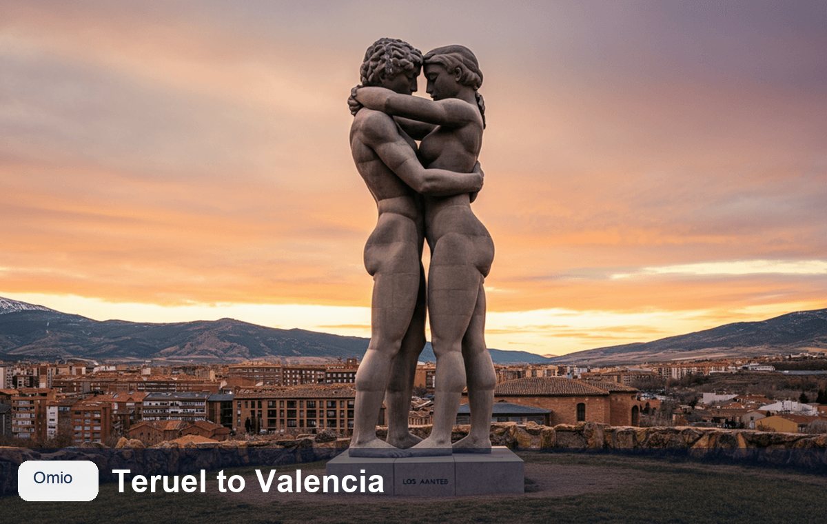Route image for buses from Teruel to Valencia