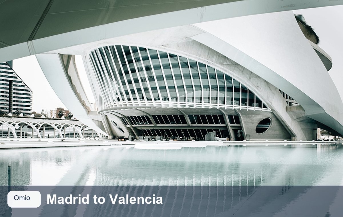 Route image for trains from Madrid to Valencia