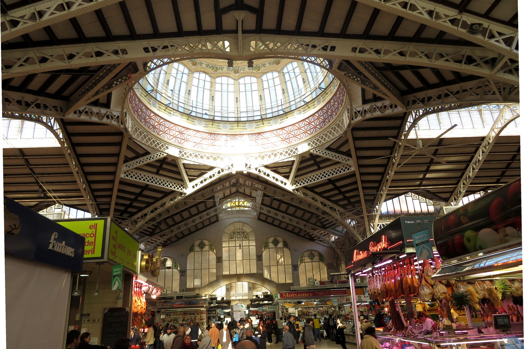 Mercado Central market hall in Valencia old town