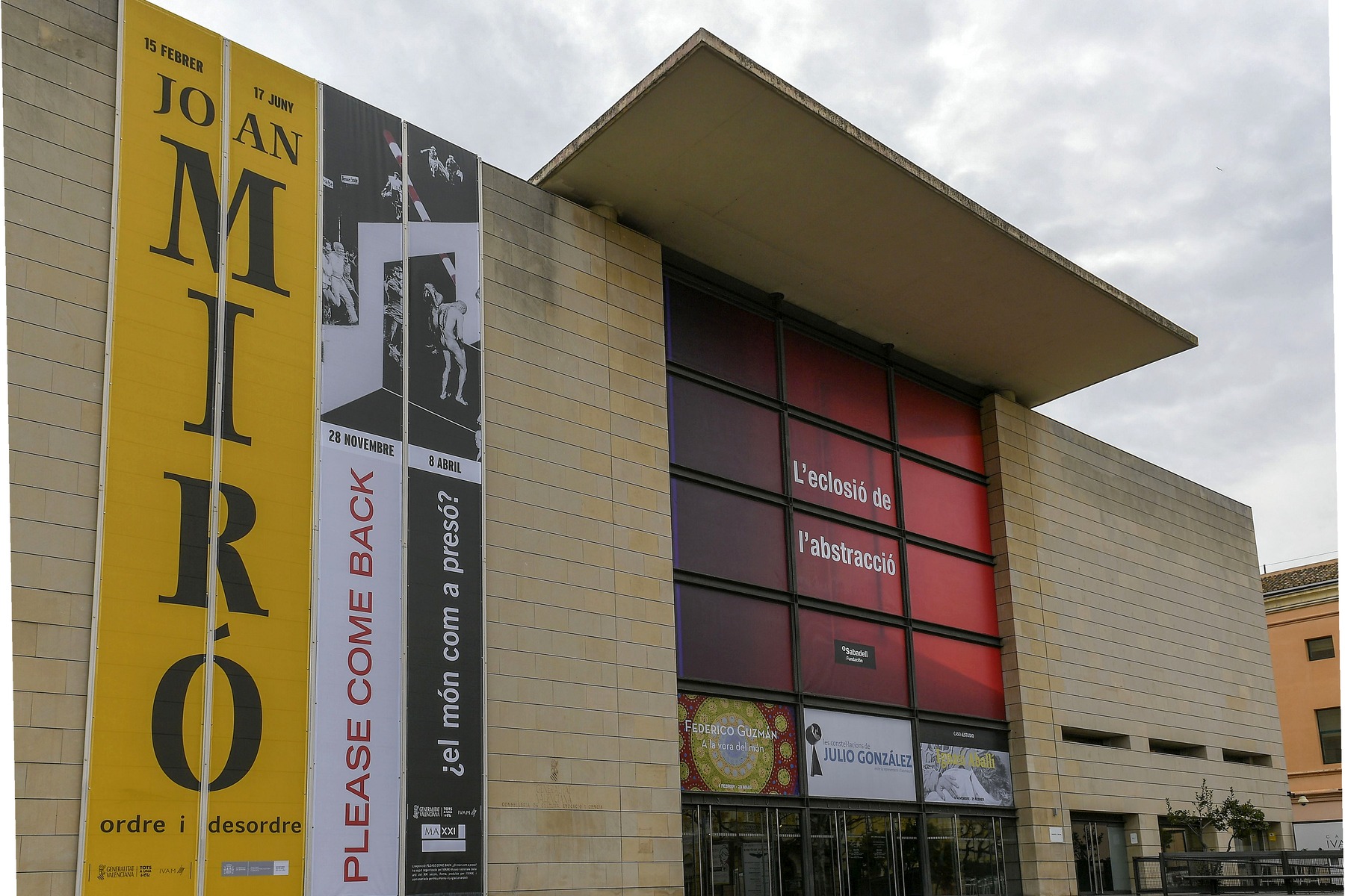 IVAM modern art museum facade in Valencia