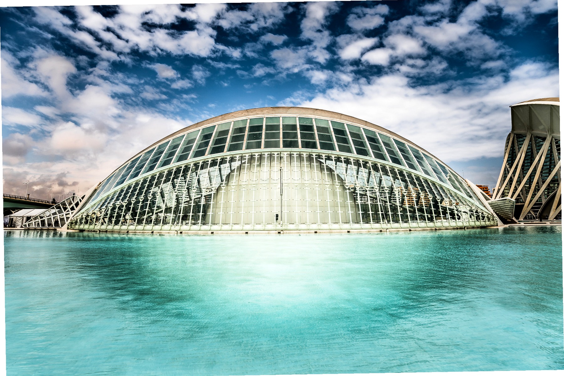 Oceanografic Valencia exterior in the City of Arts and Sciences