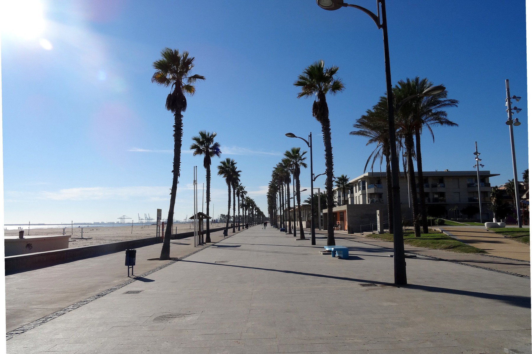 Patacona Beach promenade north of Valencia