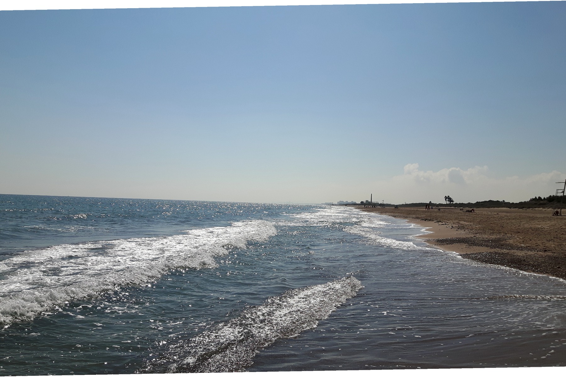 Pinedo Beach shoreline south of Valencia