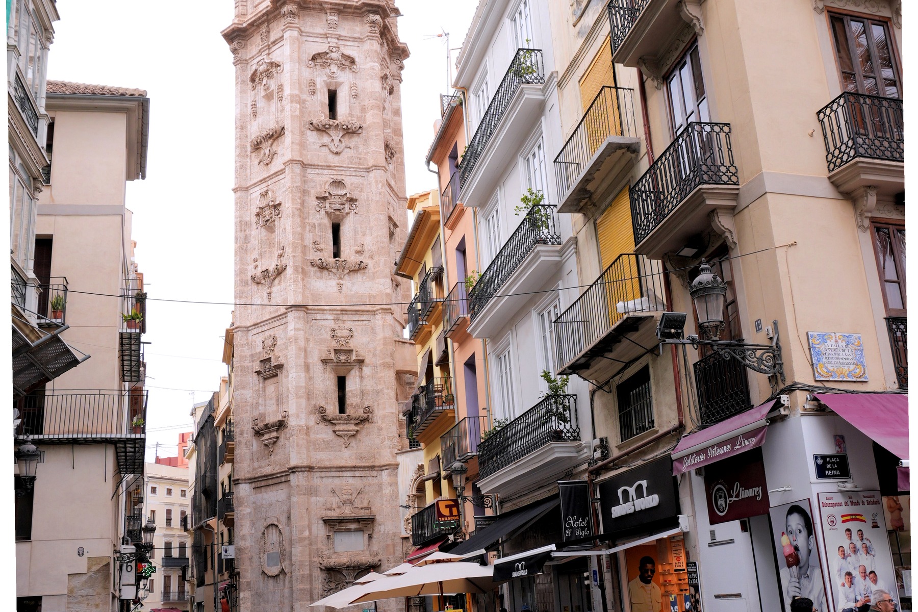 Santa Catalina Church tower in Valencia old town