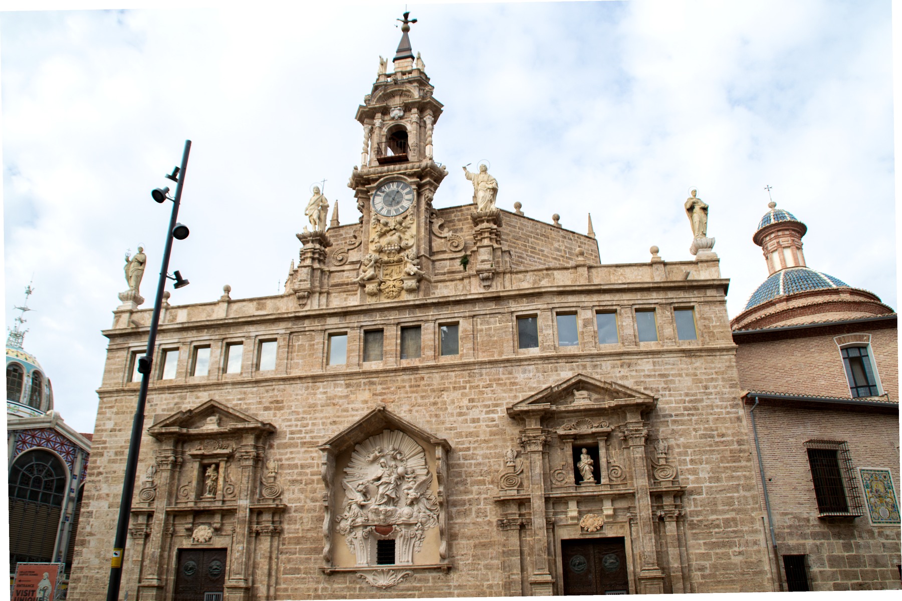 Santos Juanes church beside Mercado Central in Valencia