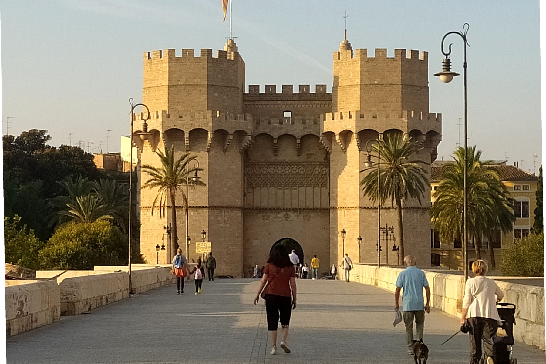 Torres de Serranos medieval gate and viewpoint in Valencia